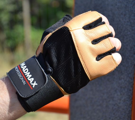 Рукавички для фітнесу MadMax MFG-269 Professional Brown M | Зображення 2