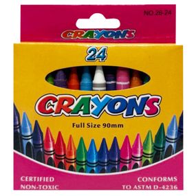 Набор восковых цветных карандашей Crayons 8496-24B 24 цвета