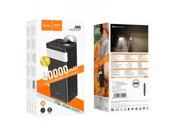 Оригінал Power Bank Hoco J86 40000 mAh PD20W+22.5W чорний | Зображення 2