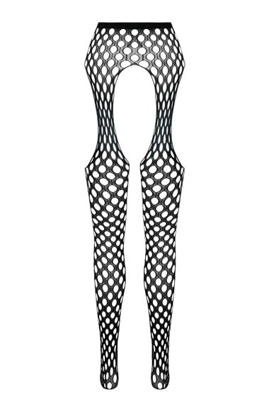 Эротические колготки-бодистокинг Passion ECO S003 white, с доступом, имитация подвязок sexstyle | Зображення 5