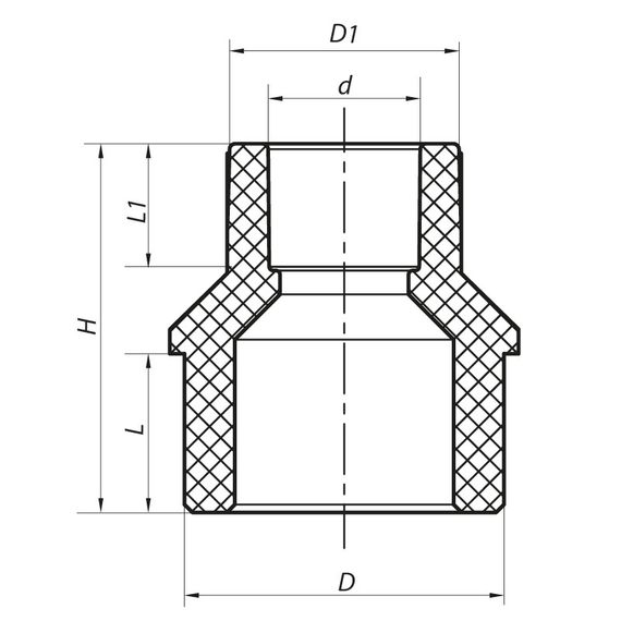 Муфта редукційна НB 32x20 PPR KOER K0057.PRO (KP0067) | Зображення 1