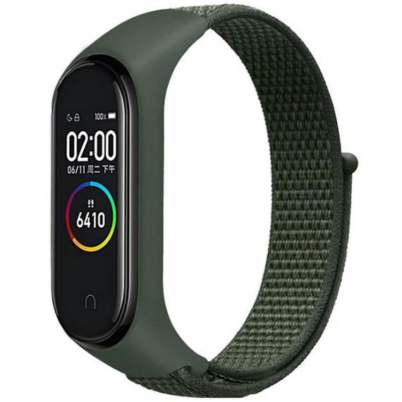 Ремешок Nylon New для Xiaomi Mi Band 3/4/5/6/7 Green
