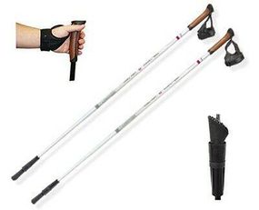 Палиці для скандинавської ходьби Adventuridge карбонові ультралегкі 120 см 🖤🚶‍♀️