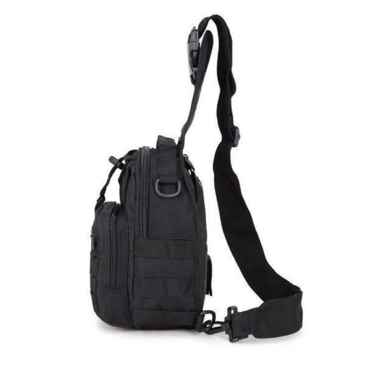 Тактична нагрудна сумка Primo Sling однолямкова через плече - Black | Зображення 6