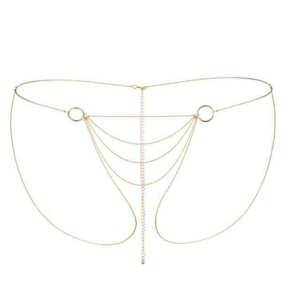 Ланцюжок-трусики Bijoux Indiscrets Magnifique Bikini Chain – Gold, прикраса для тіла | Зображення 1