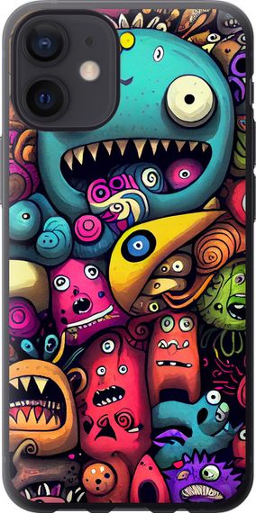 Чехол на iPhone 12 Mini Cмешные монстры "5549u-2071-17620"