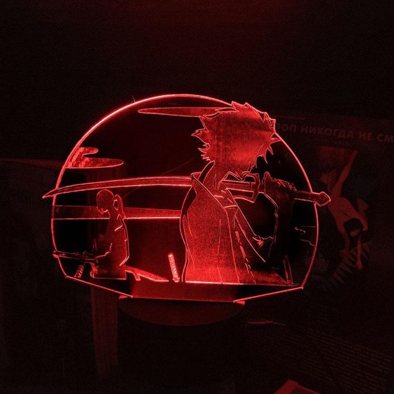 Акриловый светильник-ночник Муген и Дзин красный tty-n002104