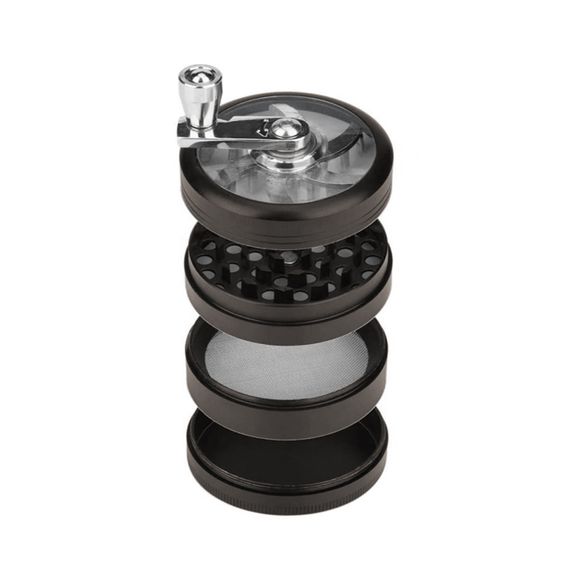Великий Гріндер Для Трави Та Спецій З Ручкою "Herb Grinder Black" | Зображення 1