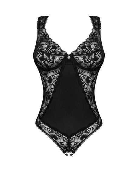 Мереживне боді Obsessive Donna Dream crotchless teddy XS/S Black, відкритий доступ | Зображення 2