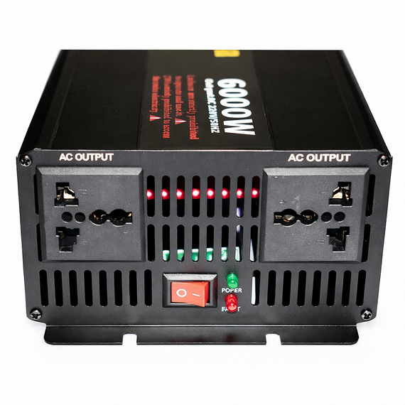 Перетворювач напруги ERYUAN 12-220 В MX-6000 Вт, чиста синусоїда, LCD-дисплей, інвертор від акумулятора | Зображення 2