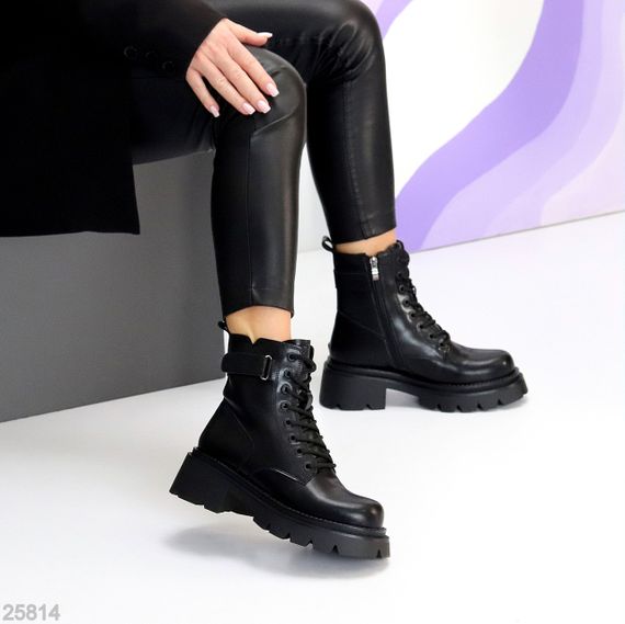 Круті зимові шкіряні берці натуральна шкіра на тракторній підошві | Зображення 8