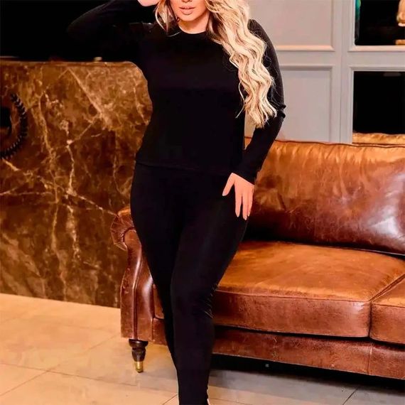 Зимова термобілизна жіноча джемпер+лосини XXL чорний XPRO (23457613005_422) | Зображення 3