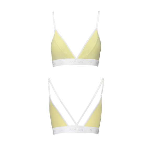 Спортивний топ з подвійними бретелями Passion PS007 TOP yellow, XL | Зображення 3