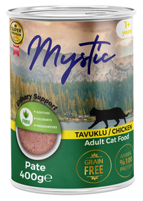Вологий корм Mystic паштет для дорослих котів з КУРКОЮ 400г конс.