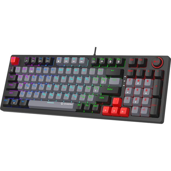 Клавіатура GamePro MK120B LED Red Switches USB Black (MK120R) | Зображення 2