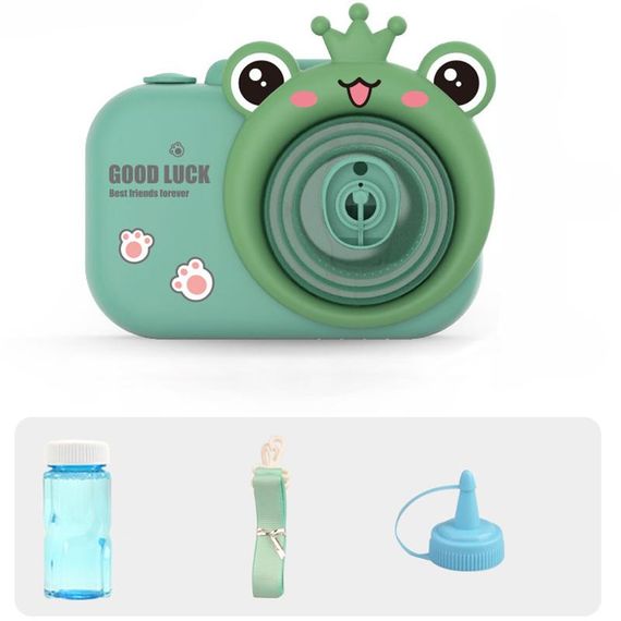 Фотокамера-генератор мильних бульбашок 9996 Children's camera Frog / Green | Зображення 4