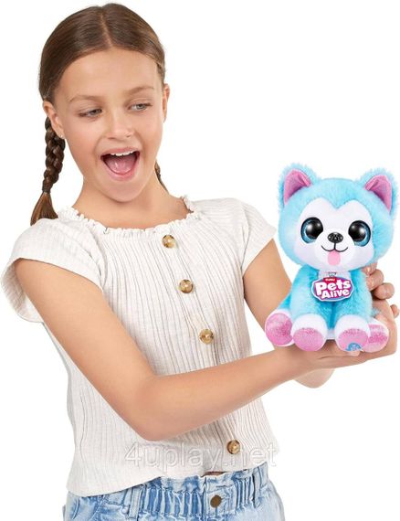 Интерактивный игровой набор Спасение Щенка Оригинал Pets Alive Pet Shop S3 Повторюшка-доктор волкособ | Зображення 4