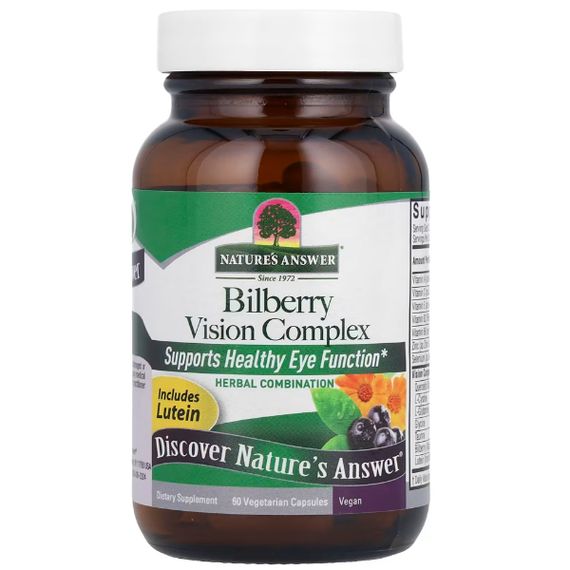 Комплекс для профілактики зору Nature's Answer Bilberry Vision Complex 60 Veg Caps