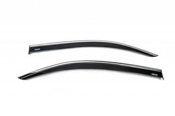 Ветровики с хромом (2 шт, Niken) для Peugeot Partner/Rifter 2019-2024 гг