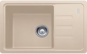Мийка кухонна Franke Malta, фраграніт, прямокутник, з крилом, 620х435х200мм, чаша - 1, накладна, BSG 611-62, бежевий (114.0375.045)