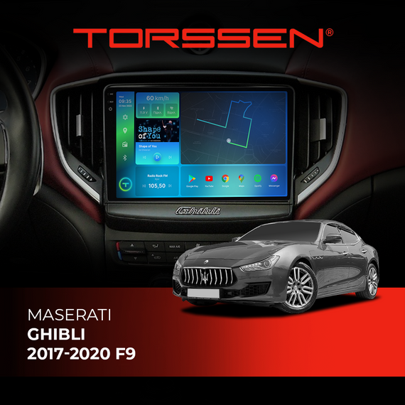 Штатна магнітола Torssen 2K Maserati Ghibli 2017-2020 F9464 4G Carplay DSP