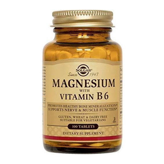 Микроэлемент Магний Solgar Magnesium with Vitamin B6 100 Tabs
