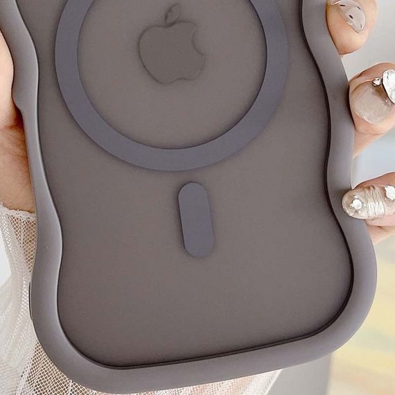 Чехол TPU+PC Undine with MagSafe для Apple iPhone 16 (6.1") Grey | Зображення 1