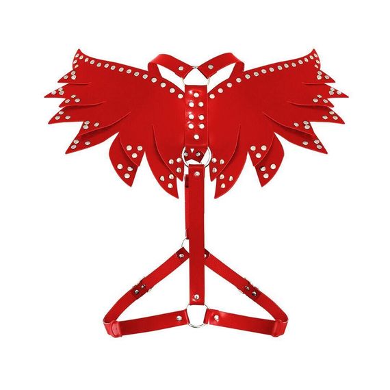 Жіноча портупея Art of Sex - Wings червона L-2XL, екошкіра Sex Aura | Зображення 3