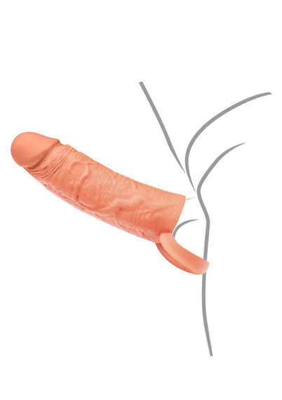 Насадка на пеніс з ерекційним кільцем Hidden Desire INFERNO, 18 × 4,5 см Sex Aura | Зображення 5