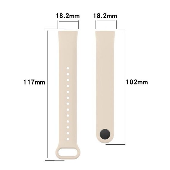 Силіконовий ремінець Primo для фітнес браслета Xiaomi Redmi Smart Band Pro (M2101B1 / BHR5501GL) - Ivory | Зображення 4