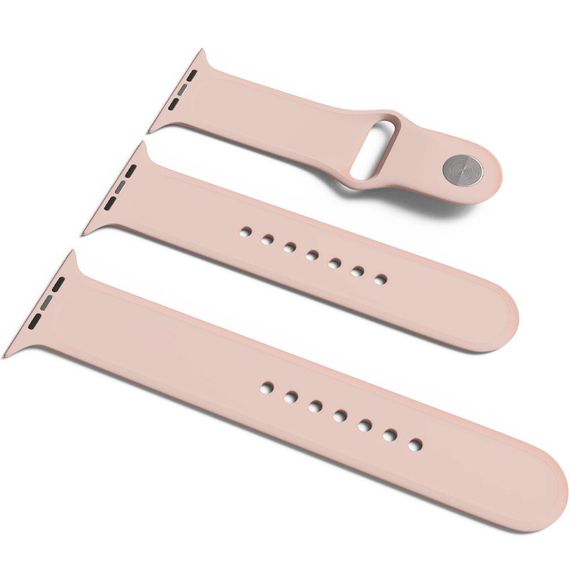 Силіконовий ремінець для Apple Watch Sport Band 42(ser.1-3)/44/45/46/49mm (S/M & M/L) 3pcs Рожевий / Pink Sand