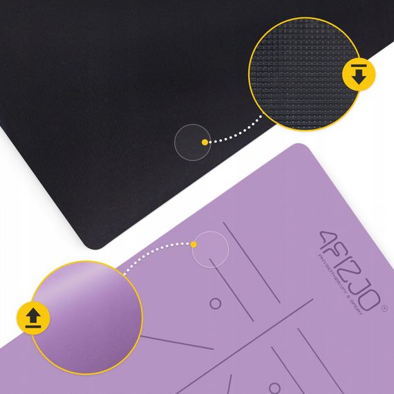 Килимок (мат) спортивний 4FIZJO PU 183 x 68 x 0.4 см для йоги та фітнесу 4FJ0589 Violet (P-5907739319548) | Зображення 4