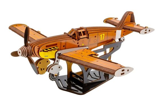 Конструктор Puz-00942 "Винищувач Bf 109" дерев'яний, 258 дет., розмір 34.6х37.5х17.5см PuzzleOK | Зображення 6