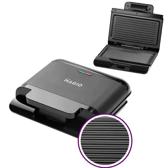 Гриль двухсторонний контактный, Прижимной гриль для булочек и сэндвичей, Грильница для стейков OT-81 | Зображення 4