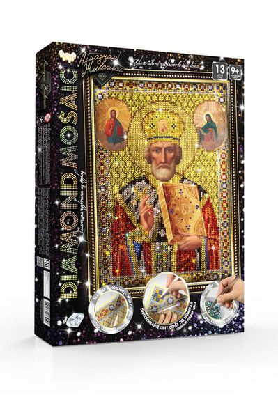 Креативна творчість "Діамантовий живопис. DIAMOND MOSAIC" DM-02 Danko Toys Христос Вид 5 | Зображення 1