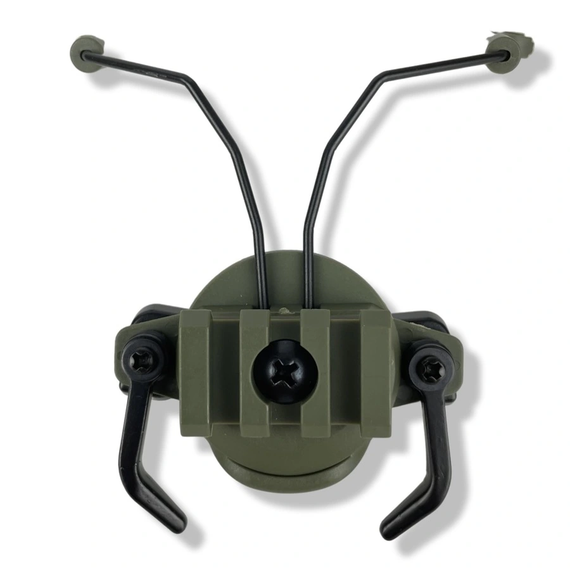 Кріплення-адаптер для навушників на шолом 19-21мм, затискний Олива | Зображення 1