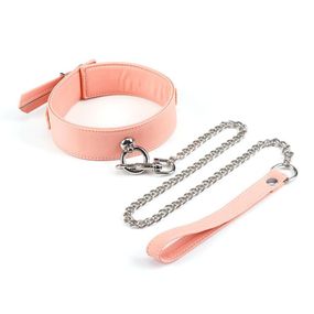 Нашийник з повідцем Liebe Seele Dark Candy Pink Collar with Leash, повідець на карабіні sexstyle