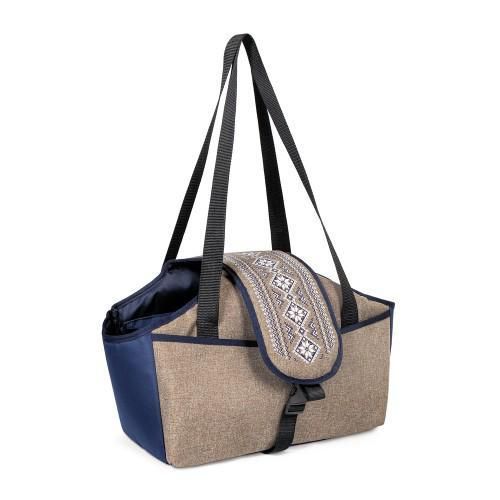 Сумка-переноска Pet Fashion Linen для собак бежевая 38х32х22 см