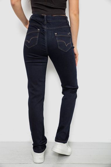 Джинси жіночі однотонні Skinny, колір синій, 244R8911 | Зображення 3