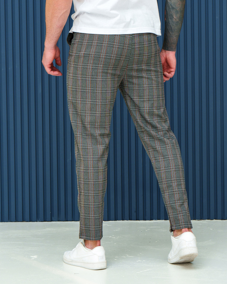 Брюки змейка антрацит серо-рыжий S M | Зображення 3