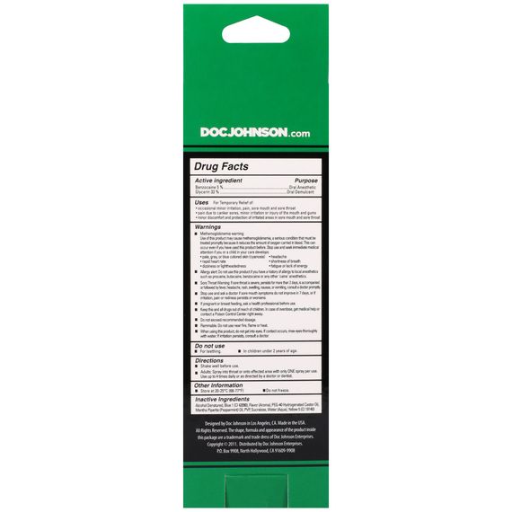 Спрей для мінету Doc Johnson GoodHead DeepThroat Spray - Mystical Mint 59 мл для глибокого мінету | Зображення 3