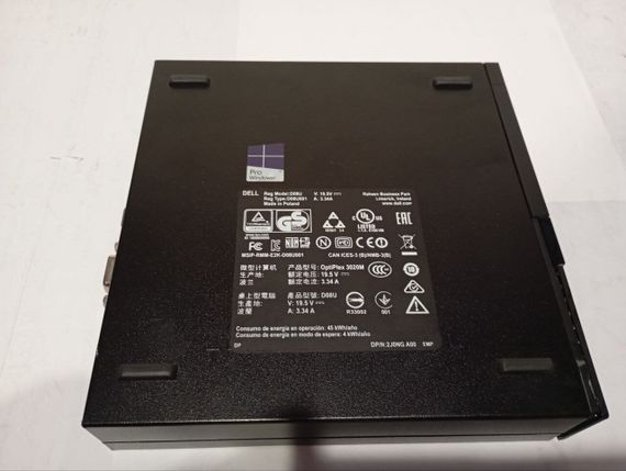 Неттоп Б-клас Dell OptiPlex 3020M Micro USFF / Intel Core i3-4160T (2(4) ядра по 3.1 GHz) / 8 GB DDR3 / 128 GB SSD / Intel HD Graphics 4400 + Блок живлення б/в | Зображення 4