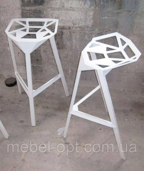 Стул барный Chair one Bar белый алюминий, стиль модерн, дизайн Konstantin Grcic