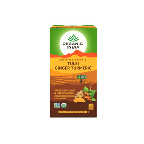 Органічний індійський чай з куркумою та імбиром, Тулсі  25 пакетиків Organic India 801541512812