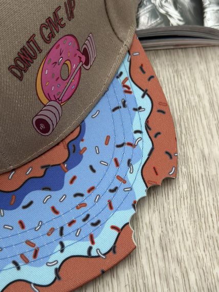 Кепка снепбек (Snapback) Пончик зі штангою Бежевий 56-61р (9104) | Зображення 3