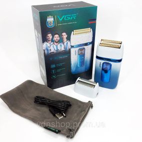 Портативна бритва VGR V-362, Електрична чоловіча бритва для бороди, Електробритва бездротова портативна AM-90