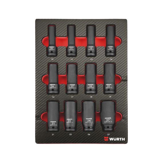 Набір торцевих ключів посилених в ложементі 1/2, 12 шт.