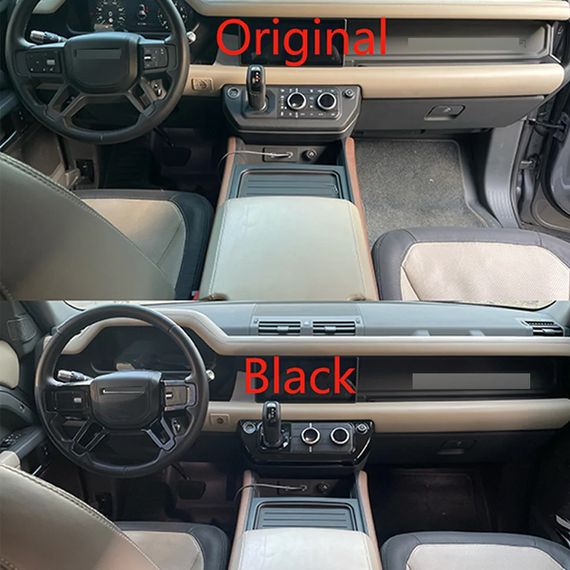 Чорні накладки в салон для Land Rover Defender 2019- рр | Зображення 1
