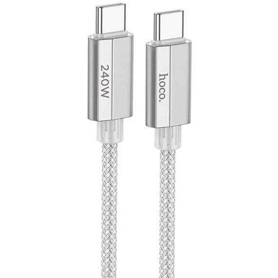 Дата кабель Hoco U134 Primero Type-C to Type-C 240W (1.8m) Gray