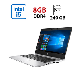 Ультрабук HP EliteBook 830 G6 / 13.3" (1920x1080) IPS / Intel Core i5-8250U (4 (8) ядра по 1.6 - 3.4 GHz) / 8 GB DDR4 / 240 GB SSD / Intel UHD Graphics 620 / WebCam б/у